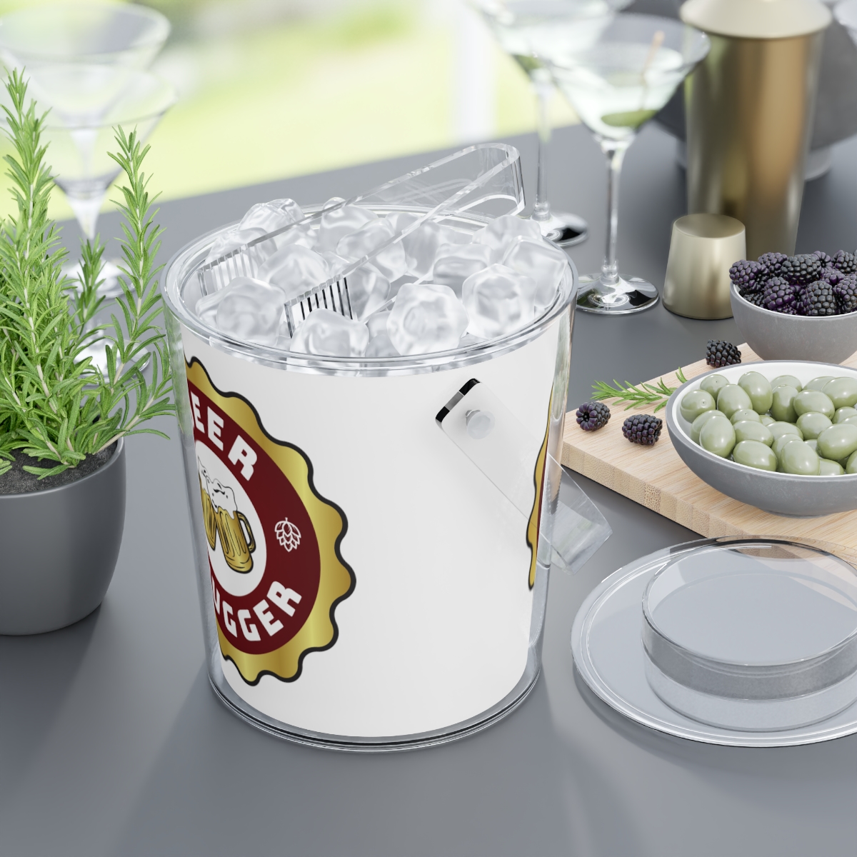 Ice Bucket with Tongs - Image 7