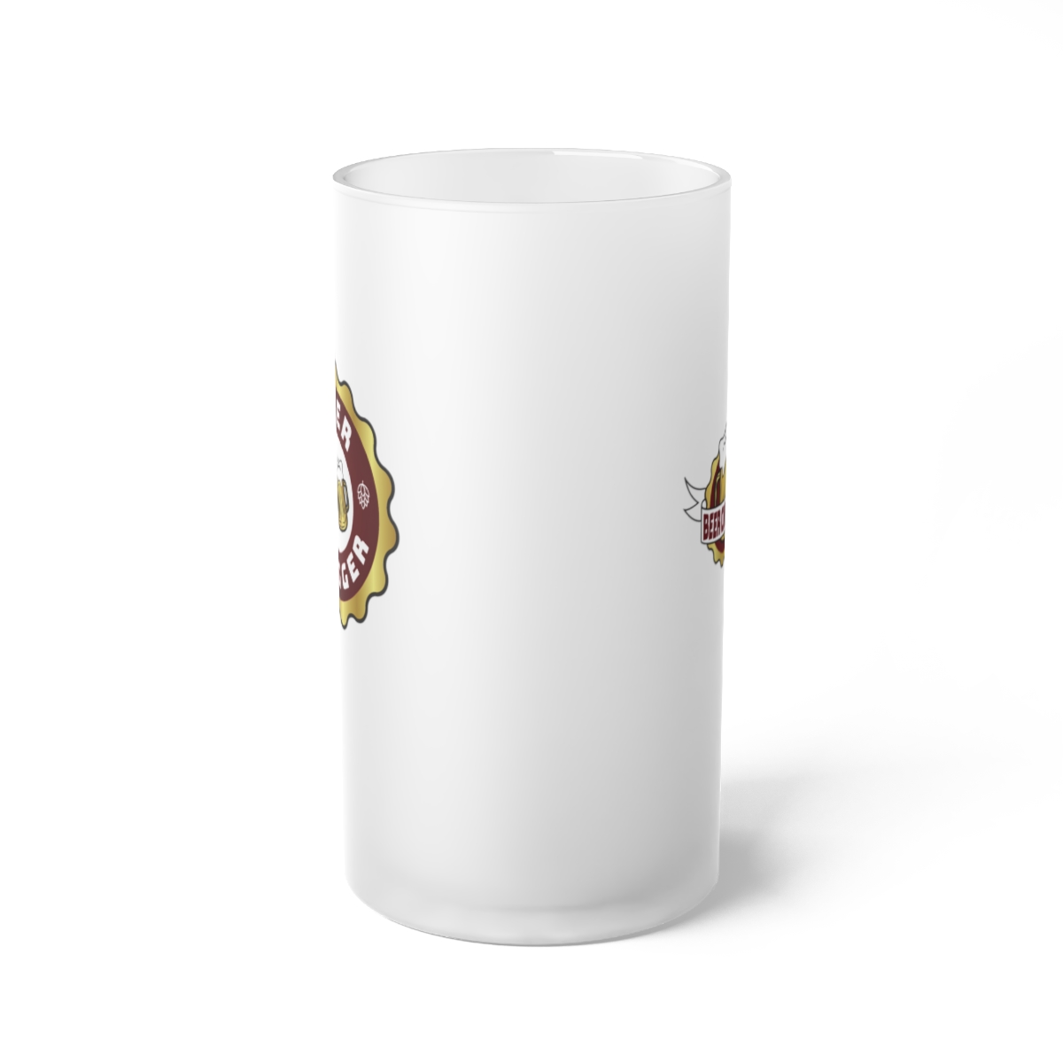 Frosted Glass Beer Mug - Image 2