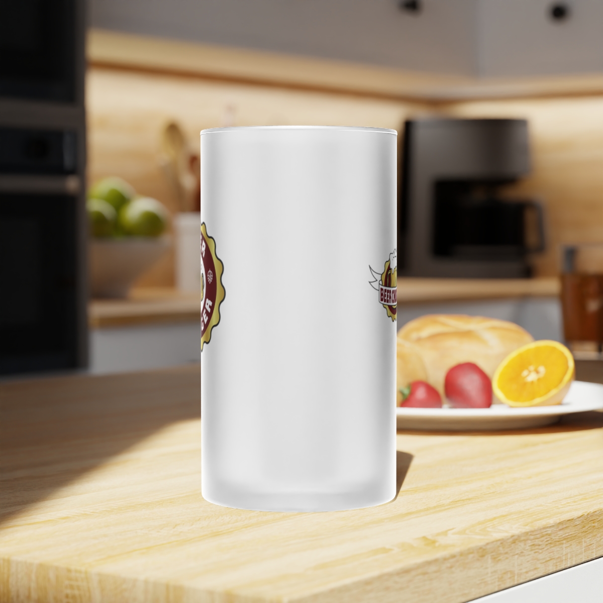 Frosted Glass Beer Mug - Image 8