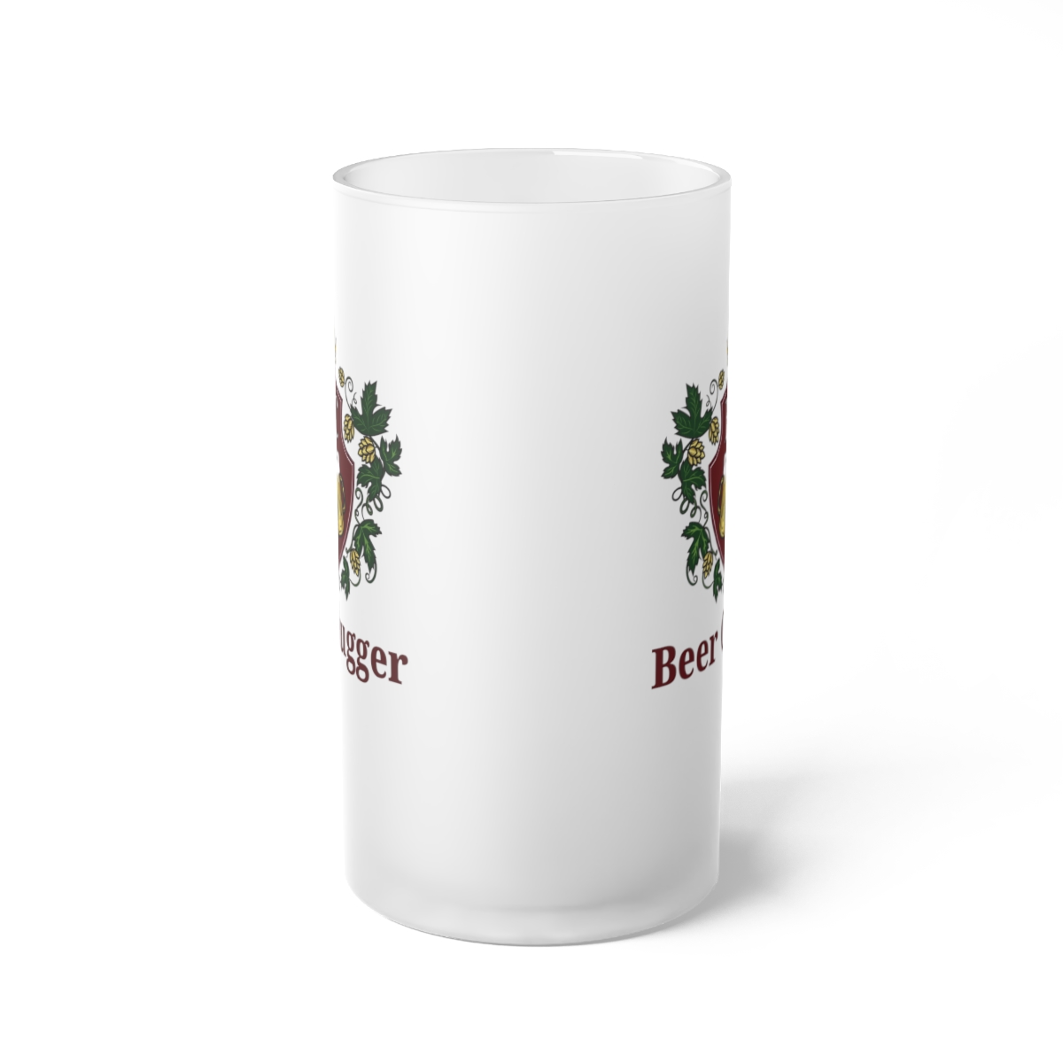 Frosted Glass Beer Mug - Image 2