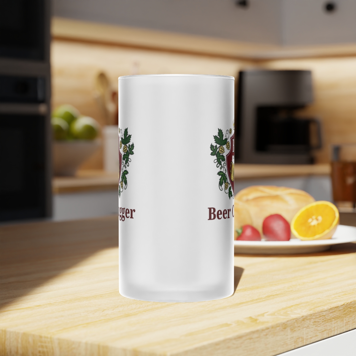Frosted Glass Beer Mug - Image 8
