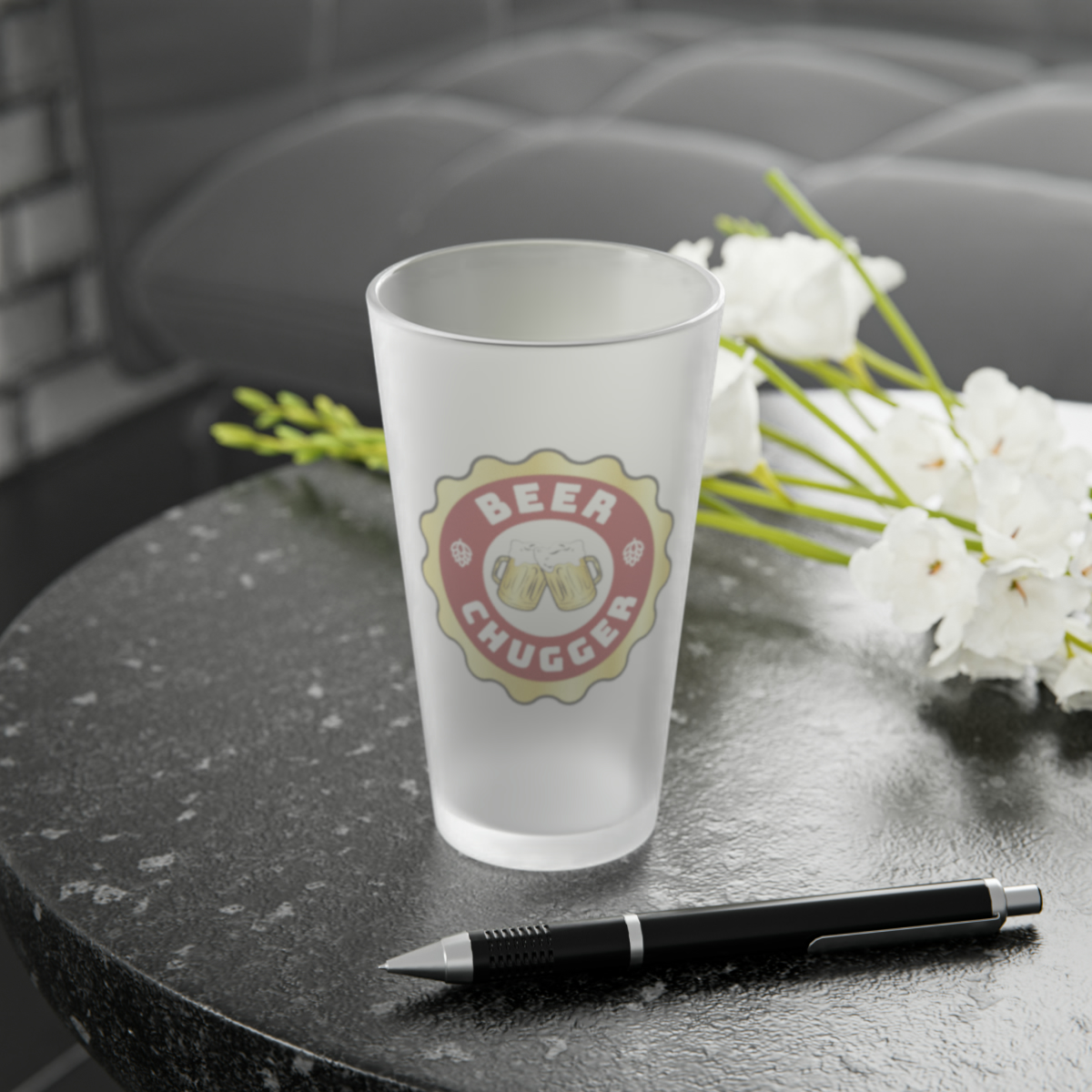 Frosted Pint Glass, 16oz - Image 6