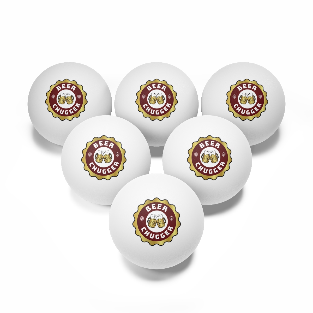 Ping Pong Balls, 6 pcs